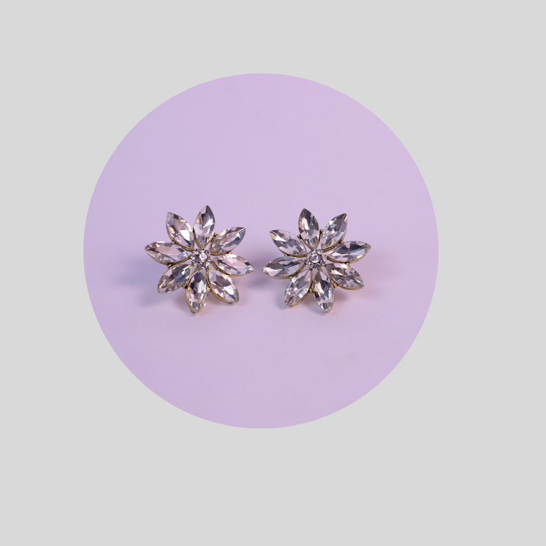 Stone Flower Earrings